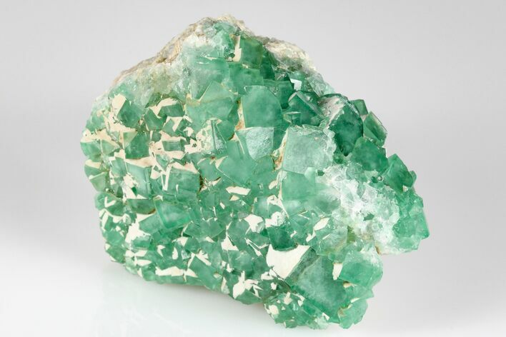 Green, Fluorescent, Cubic Fluorite Crystals - Madagascar #183896
